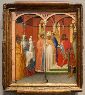 성 베누스티아노 총독 앞에서 복음을 선포하는 성 사비노_by Pietro Lorenzetti_photo by Sailko_in the National Gallery in London_England UK.jpg